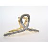 Generic Silver marbled tone textured gold metal hair claw clip