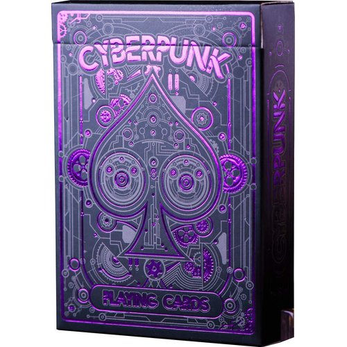 Cyberpunk Purple Playing Cards, Cardistry Decks, Black Deck of Playing Cards for Kids & Adults, Cool Playing Cards with Card Game e-Book, Unique Playing Cards for Poker, Cyberpunk Cards