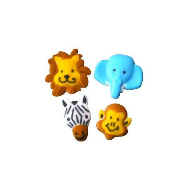Jungle Animals Monkey Sugar Decorations Cookie Cupcake Cake 12 Count