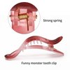 Pastel Alligator Hair Clips 8 PCS for Styling Sectioning, Monster Clips For Hair, Big Hair Clips For Styling Duckbill, Hair Styling Clips with Non-Slip Aligator Clips-Monsters