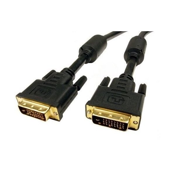 AYA 15Ft (15 Feet) DVI-I Dual Link (24+5) Male to Male Digital/Analog Video Cable w/Ferrites