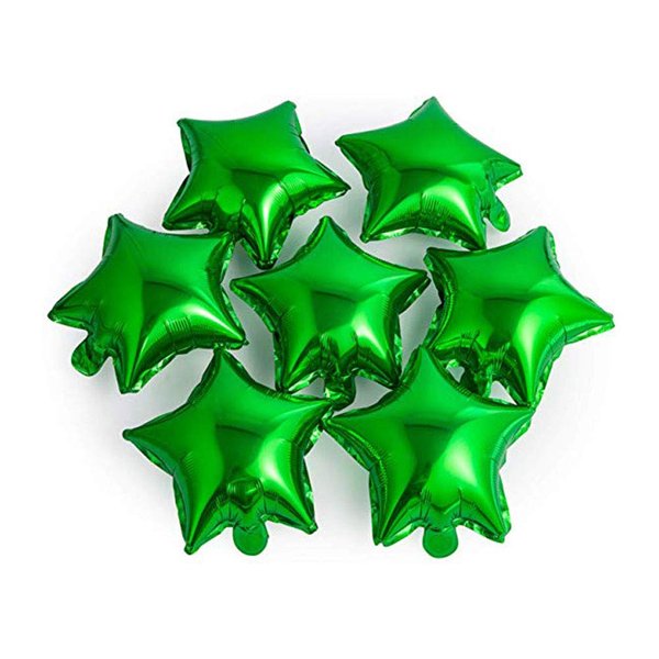 AnnoDeel 20pcs 18inch Green Star Balloons, Mylar Star Foil Balloons for Wedding Birthday Baby Shower Spring Green St. Patrick's Party Supplies Mardi Gras Party Decorations