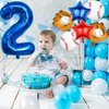 Baseball Balloons 2nd Birthday Decorations for Boys, Baseball Party Decorations Baseball Sports Theme Party Supplies, 40 inch Foil Number Balloons Number 2 Balloon Blue Red White Sports Balloon Kits
