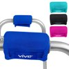 Vive Walker Grips - Padded Hand Covers - Soft Cushion Padding Medical for Folding Rolling Wheelchair, Rollator Handle, Senior, Elderly Grippers - Crutch Handle Pads - Mobility Aid Hand Cushion (Blue)