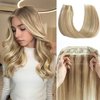 Tinashe Wire Hair Extensions Real Human Hair Straight Hair Extensions 20inch 90g Light Blonde Highlighted Golden Blonde Invisible Wire Fish Line Hair Extensions Straight Human Hair Extensions