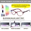 EYEURL Cat Eye Reading Glasses for Womens Set of 2 Blue Light Blocking Computer Readers +1.5 Ladies Eyeglass Quality Frame Lightweight and Comfortable
