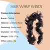CAISHA Hairpiece Hair Wrap Heat-resistant Synthetic Fibres Curly Messy Updo Dark Brown Mix HW27