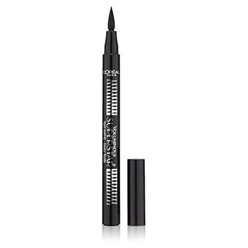 L'Oreal Paris Voluminous Superstar Liquid Eyeliner Pen, Black [202] 0.056 oz (Pack of 2)