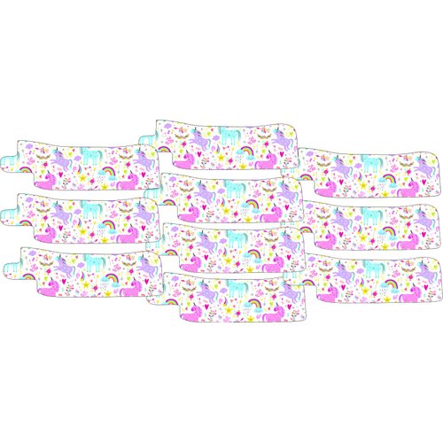 Nasogastric or Oxygen Tube precut Adhesive Tape Rainbow & Unicorns x 10 Pack. (Right Side)