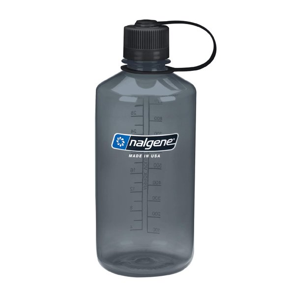 Nalgene Tritan Narrow Mouth BPA-Free Water Bottle, Gray, 32 oz