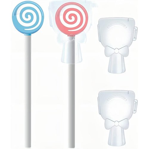 Y-Kelin Kids Tongue Scraper or Cleaner Set-Tongue Cleaner Tongue Brush with Smiley Cover, Multi-color Lollipop Shape Soft Silicone Tongue Brush for Kids, Reduce Bad Breath (2 PACK)