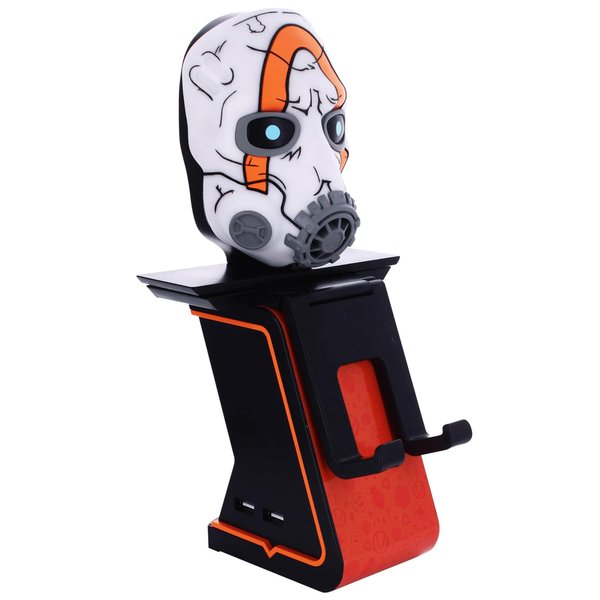 Exquisite Gaming: Borderlands Psycho - Light Up Ikon LED Mobile Phone & Gaming Controller Holder - USB Charging Ports, Cable Guys, Licensed Figure