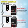 LED Light Bar Switch ON/Off 5 Pin Laser Marine Rocker Switch Waterproof 12V 20A 24V 10A Blue LED Light Bar Toggle Switch with Jumper Wires for Car Boat ATV UTV RZR