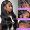 13x6 HD Lace Front Wigs Human Hair Pre Plucked 200% Density Wear and Go Glueless Lace Frontal Wigs Human Hair Body Wave Lace Front Wigs for Black Women Natural Hairline with Baby Hair 24 Inch