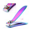 Rolabling Colorful Rainbow Nail Clippers Kit Fingernail Cutter and Toenail Cutter Glass Nail File Stainless Steel Nail Trimmer Nail Care Pedicure and Manicure Nail Tool Set 3Pcs