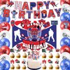 Hockey Birthday Party Decoration Ice Hockey Party Supplies Include HAPPY BIRTHDAY Banner Balloons Cake Topper Cupcake Toppers Spirals Background Hockey Party Decoration