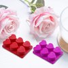 MILIVIXAY Wax Melt Containers-6 Cavity Clear Empty Plastic Wax Melt Molds-25 Packs Heart Shape Clamshells for Tarts Wax Melts.