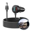 Power DC Cable for Starlink Mini, 3 in 1 Car Charger DC 10 FT Cord Cigarette Lighter Charger Adapter 12.8V-24V with Digital Display, Durable USB C PD and USB A Ports for Trucks Cars Buses Boats Ships
