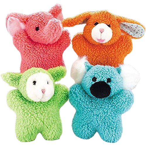 Zanies Cuddly Berber Baby Dog Toy 4-Pack (Bunny, Elephant, Koala, and Lamb)