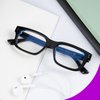Rectangle Blue Light Blocking Glasses Anti Eyestrain UV Glare Reading Gaming Women Men Black Eagle