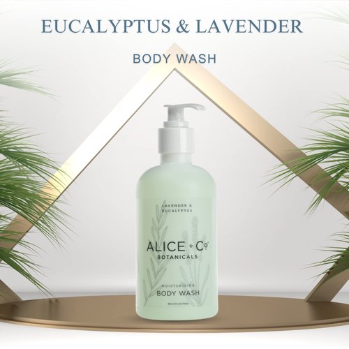 Alice + Co. Body Wash - Fairfield by Marriott - TownePlace - SpringHill - Hotel Bath Amenities - Lavender & Eucalyptus - 8.5 oz Body Wash