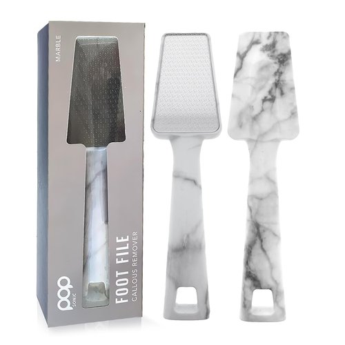 Pop Sonic Nano Glass Foot File (1 Unit) | Foot Callous Removal for Smooth, Soft Feet | Foot Scraper for Dead Skin Remover | Perfect Pedicure Tools at Home or Salon Use (Marble)