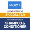 MG217 Psoriasis Shampoo with Coal Tar, Therapeutic Scalp Treatment, Controls Itching, Scaling, Flaking, Scale Buildup, Psoriasis Scalp Treatment, 3% Coal Tar Shampoo and Conditioner, 8floz