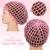 6 Pieces Mesh Crochet Hair Net Rayon Knit Snood Hat Thick Short Women Hairnet Snoods Cover Ornament for Sleeping (Black, Blue, Pink, Purple, Gray, Khaki)