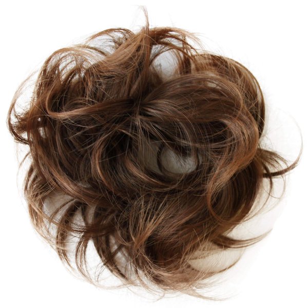 CAISHA by PRETTYSHOP Small Scrunchy Updo Hairpiece Ponytail Extensions Hair Tie Brown Mix G15C