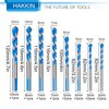 Hakkin 12 Pcs Masonry Drill Bits Set, 3mm - 12mm Concrete Drill Bits Set for Cement Glass Wall Brick Wood, Metric System Tungsten Carbide Tip Triangle Alloy Industrial Strength with Storage Case(Blue)