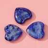 Marrywindix 15 Packs 0.8 Inch Healing Crystal Natural Sodalite Heart Love Carved Palm Worry Stone Chakra Reiki Balancing