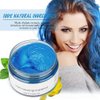 Jakuva Hair Coloring Dye Wax Styling Cream Mud, Natural Hairstyle Cream Wash out easily, Temporary Hair Dye Wax for Party, Cosplay & Halloween, Nightclub, 4.23 oz (Blue)