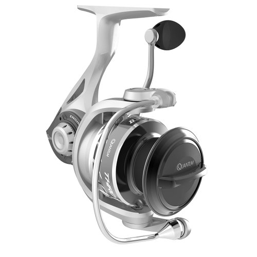 Quantum Throttle II Spinning Fishing Reel, 11 Bearings (10 + Clutch), Continuous Anti-Reverse with Front-Adjustable Drag, Ultra-Smooth and Durable Gears, Clam Packaging