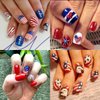 10Pcs Independence Day Nail Stickers Patriotic Nail Decals 4th of July Nail Art Stickers American Flag Eagle Fireworks Heart Stars Nail Design Stickers Self-Adhesive Nail Supplies for Women DIY Nail
