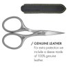 GERMANIKURE Professional Nail Cutter Scissors - FINOX Stainless Steel nail scissors for nail tips Manicure nail scissors curved Tools in Leather Case - Ethically Made in Solingen Germany - 4704