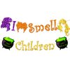 Ushinemi Glitter I Smell Children Banner Halloween Witch Party Decorations, I Put A Spell On You Hocus Pocus Banner