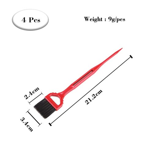 YATEASLU 4 Pcs Hair Coloring Brushes Hair Tint Brush Hair Dye Tools Hair Dye Brush Set for DIY Hair Coloring Salon Hair Dyeing