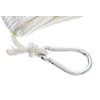 Seachoice Anchor Line Rope, Braided Nylon, White, Spring Hook, 3/16 In. X 100 Ft.