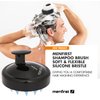 MENFIRST Hair Shampoo Brush, Soft Brush for Washing Hair, Scalp Massager with Silicone Tips for Scalp Care, Scalp Scrubber & Exfoliator for Dandruff & Dry Scalps with an Ergonomic Design