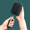 Reazana Detangling Brush Anti-Static Massage Hair Brushes with Silicone Cushion Base Nylon Bristle Pins Blow Drying Detangler Hairbrush for Men and Women of All Wet Dry Hair Types Styling (Rectangle)