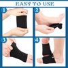 Nuanchu 4 Pairs Compression Arch Support Sleeves with Gel Pad Inside Metatarsal Compression Arch Support Brace Cushioned Gel Foot Sleeves for Women Men Flat Foot Pain Relief (Black)