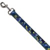 Dog Leash Dory Poses Swirls Blues Yellows 4 Feet Long 0.5 Inch Wide