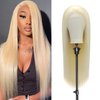 XFMF 613 Lace Front Wig Human hair, 13x4 Blonde Straight Lace Front Wigs Human Hair 613 HD Lace Frontal Wig 180% Density, Lace Front Wigs Human Hair Pre Plucked With Baby Hair (20 inch)