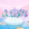 Casoty Mermaid Crown, Mermaid Party Decorations, Mermaid Party Supplies, Starfish Mermaid Tiara for Women Girls, Mermaid Hair Accessories for Birthday Halloween Costume Party