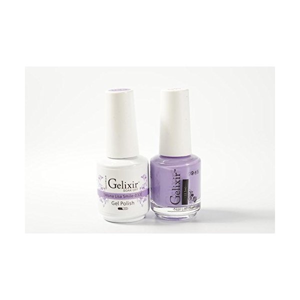 Gelixir Duo Matching Gel and Nail Polish, Made in USA. (033-Mona Lisa Smile)