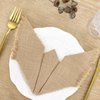 Socomi Handmade Cloth Napkins with Fringe Set of 12 Caramel Cotton Linen Napkins 18"x18" Rustic Dinner Napkins Bulk for Wedding Party Baby Shower