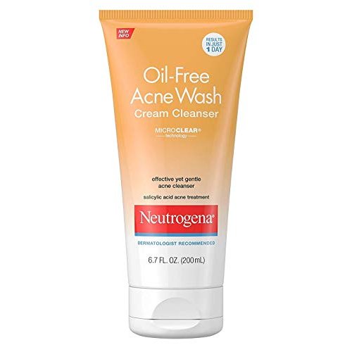 Neutrogena Acne Wash Cream Cleanser 6.7 Ounce (200ml) (Pack of 3)