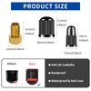 6Pcs Presta to Schrader Valve Adaptor and 12Pcs Tire Caps, Convert French/UK to US, Inflate Tire Using Standard Pump or Air Compressor, for Mountain Bikes, Road Bikes and Cars