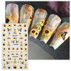 JMEOWIO 3D Embossed Flower Sunflower Nail Art Stickers Decals Self-Adhesive Pegatinas Uñas 5D Floral Daisy Nail Supplies Nail Art Design Spring Summer Decoration Accessories 4 Sheets