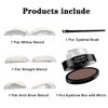 Moakxer Eyebrow Powder,Waterproof Eyebrow Stamp Powder Seal Perfect Nature Eye Brow Powder Tinting Coloring Kit Delicate Shape (201# Dark Brown)